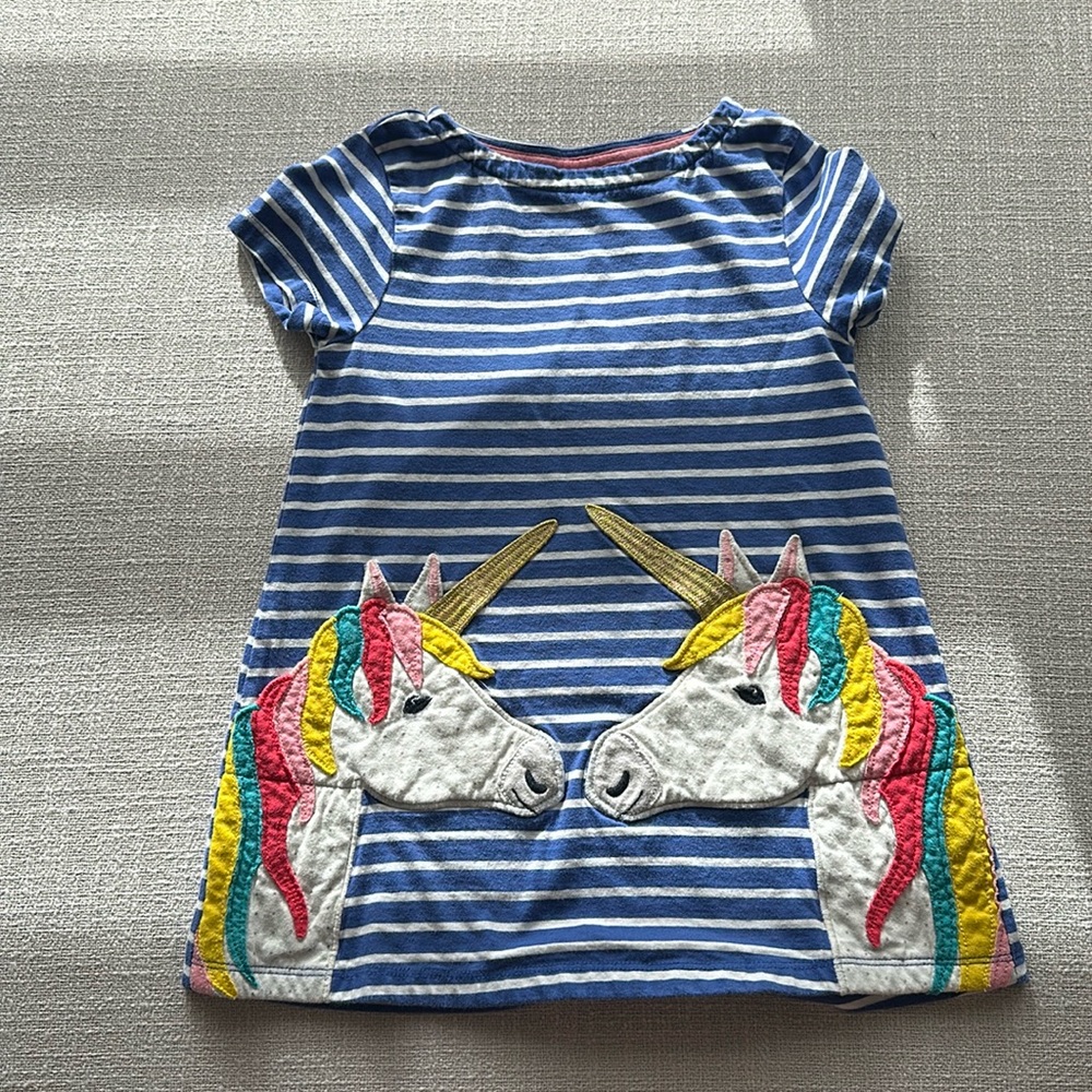 MINIBODEN- Unicorn dress with pockets